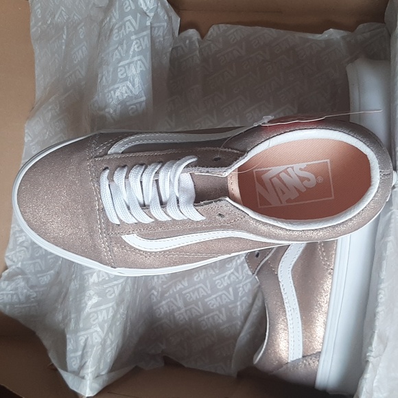 Vans Old Skool Limited Edition Glittery Rose Gold *NWT* - Picture 13 of 16